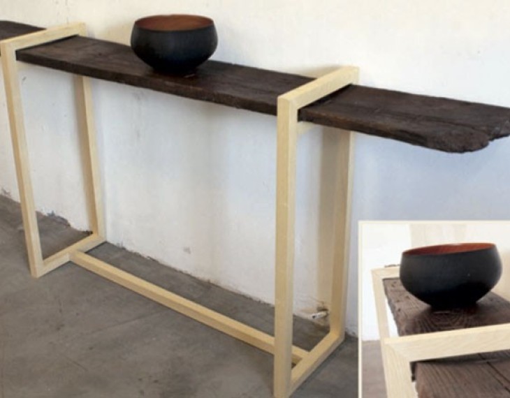 fai da te-Consolle minimalista in salsa di riciclo